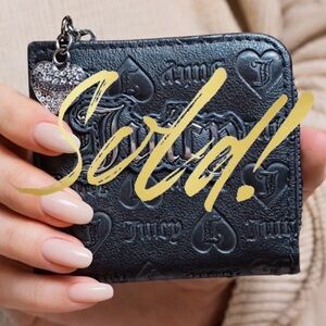 Juicy Couture Black Zip Wallet with Card Slots